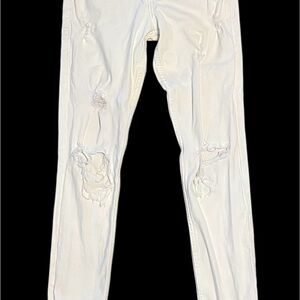 Hollister White High Rise Super Skinny Classic Stretch Jeans, Size 27’x30’